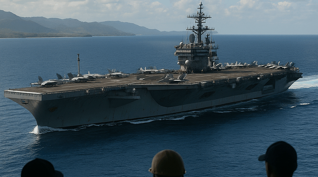 Un barco misilero estadounidense navega por el canal de Panamá hacia el Caribe para integrarse en la operación contra el narcoterrorismo frente a las costas venezolanas.