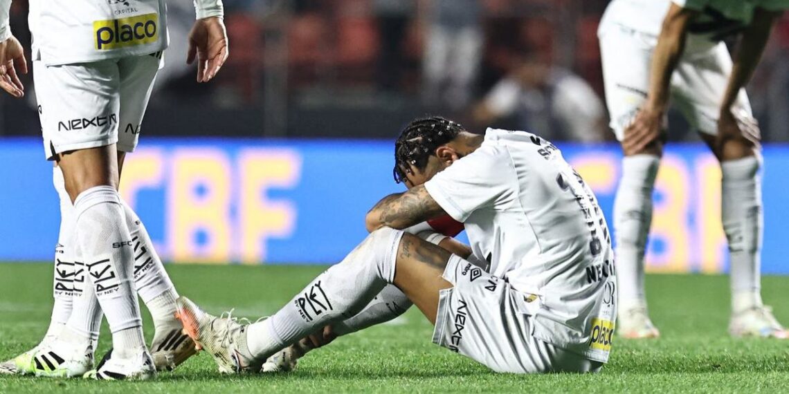 Neymar rompió en llanto por goleada al Santos ante Vasco da Gama
