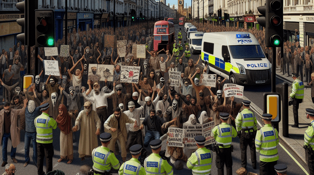Policía Londres detiene más de 365 personas en protesta a favor del grupo Acción Palestina