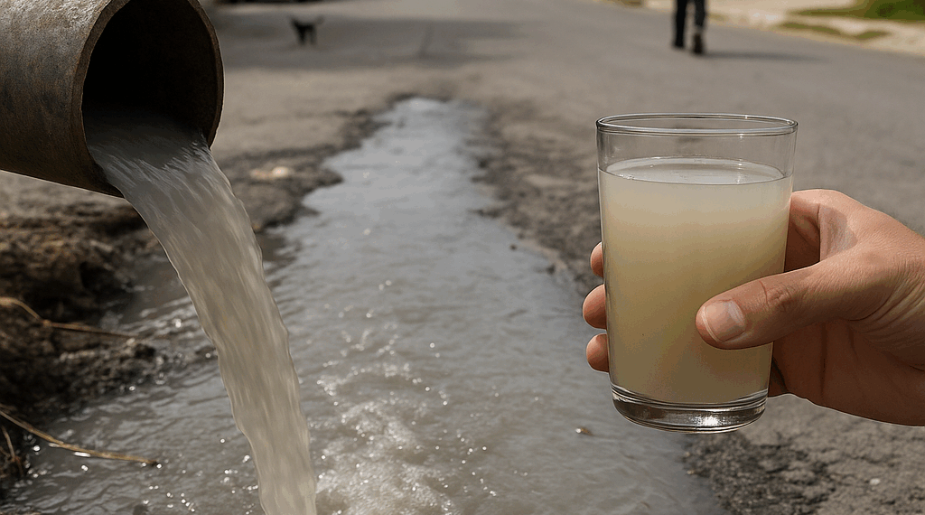 #Denúnciamesta Vecinos de Villa Magna acusan a OOAPAS de más de un mes de agua sucia, con insectos y olor a azufre