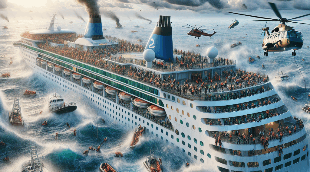 Salvamento de un crucerista en medio de la reciente advertencia de tsunami.