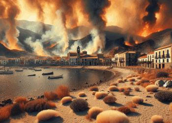 La ola de calor en España desata los incendios en Tarifa, Ponteceso y Añorbe