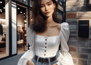 7 blusas largas color blanco elegantes para llevar con jeans acampanados en verano 2025