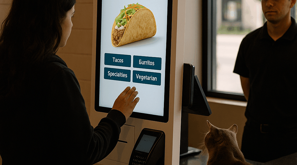 the outside facade of a Taco Bell restaurant