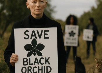 Tilda Swinton protagoniza la campaña del nuevo perfume Black Orchid Reserve de Tom Ford