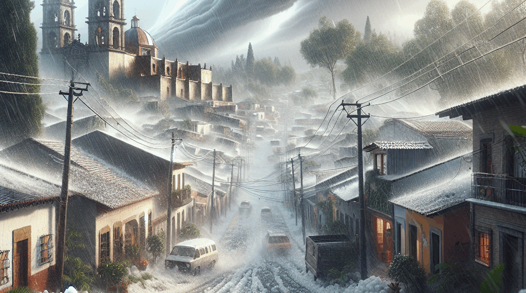 #Michoacán Tremenda Granizada Cubre Calles, Patios Y Plazas De Tancítaro; Sólo Hubo Daños Menores - Changoonga.com