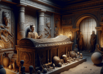 el enterramiento de una aristócrata adolescente con joyas, sellos y cosméticos de la civilización de Gran Jorasán