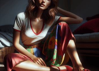 Zapatos Mary Jane, falda estampada y camiseta, la combinación ganadora de Katie Holmes