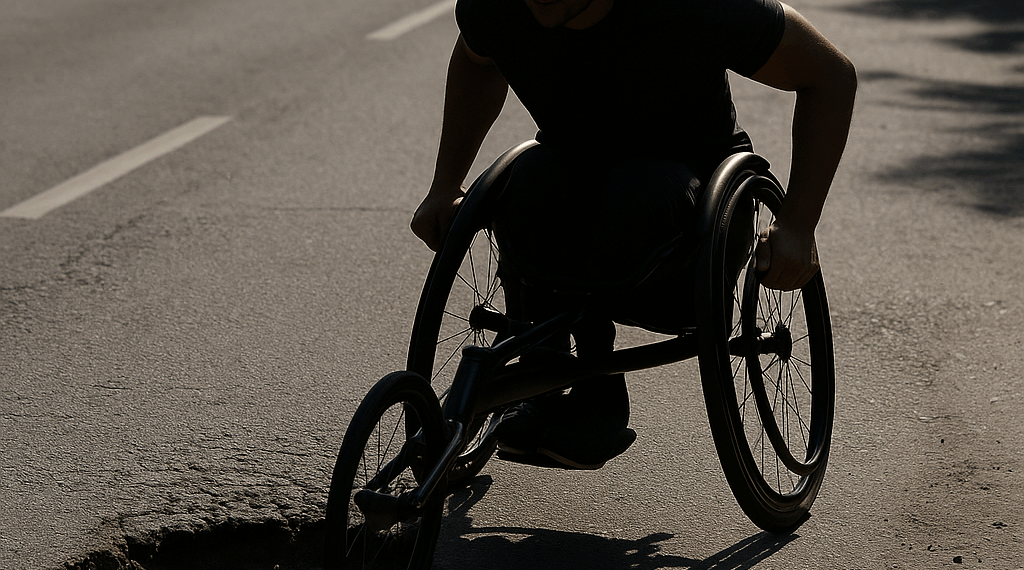 ¡Lamentable! Bache arruina la carrera a competidores en silla de ruedas en la Maratón de la Ciudad de México