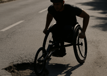 ¡Lamentable! Bache arruina la carrera a competidores en silla de ruedas en la Maratón de la Ciudad de México