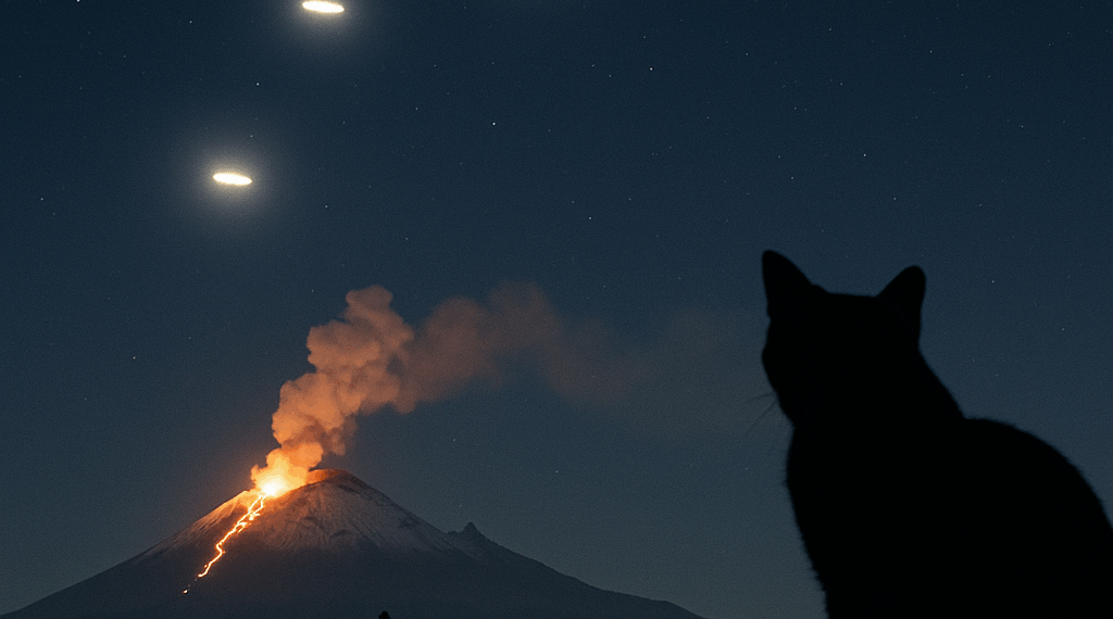 ¿OVNIS? Captan objetos luminosos volando cerca del volcán Popocatépetl
