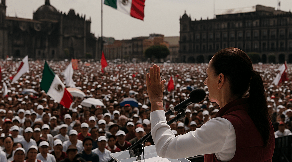50 mil personas atestiguan rendición de cuentas de la Presidenta Claudia Sheinbaum, en su primer día de recorrido nacional