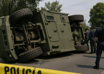 Camión Blindado De La GN Se Accidenta En La México-Gdl, Hay 5 Elementos Heridos - Changoonga.com