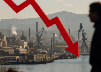 Actividad económica en el sur hila cuatro trimestres a la baja