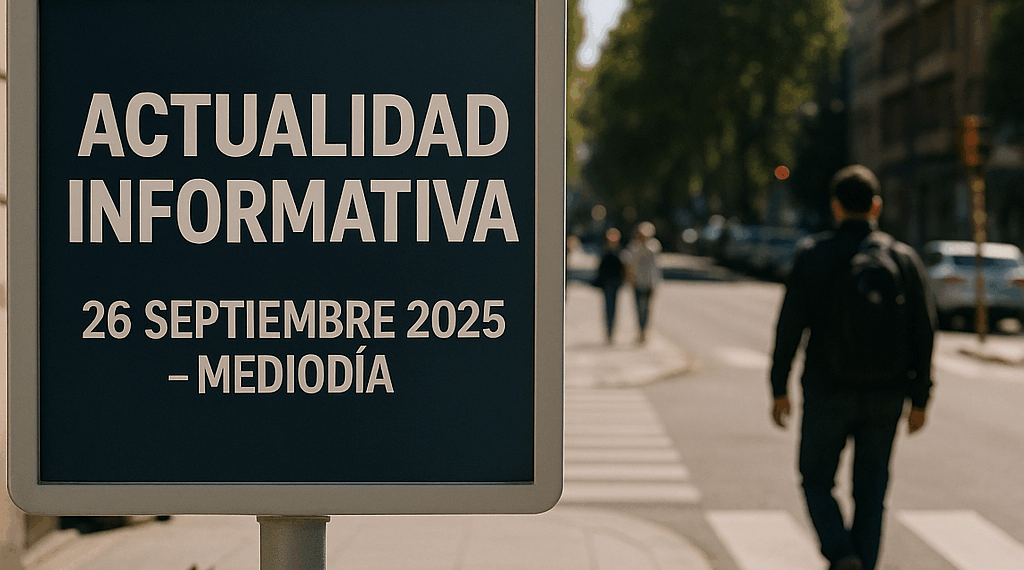 Vídeo. Últimas noticias | 26 septiembre 2025 - Mediodía