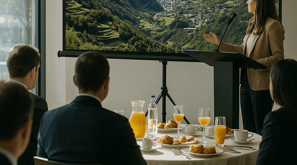 Con asistencia total, Andorra mostró sus encantos en un desayuno para agencias de viajes y tour operadores. – Dimension Turistica Magazine