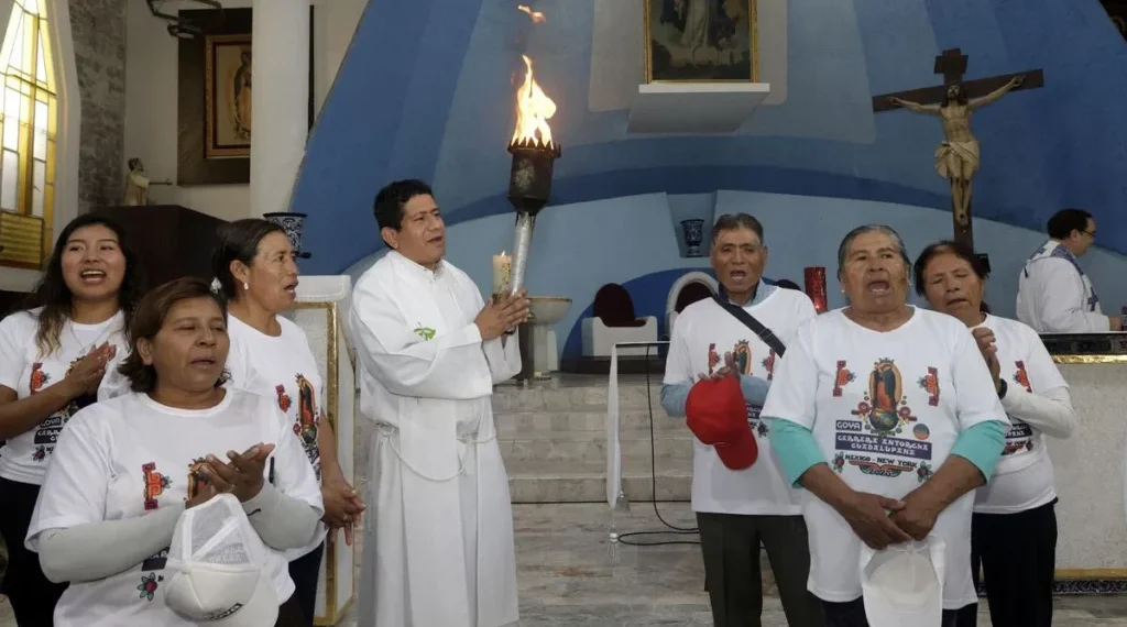 Antorcha Guadalupana llegó a Puebla capital