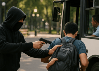 Asaltaron a pasajeros y chofer de la Ruta Azteca en el Paseo Bravo