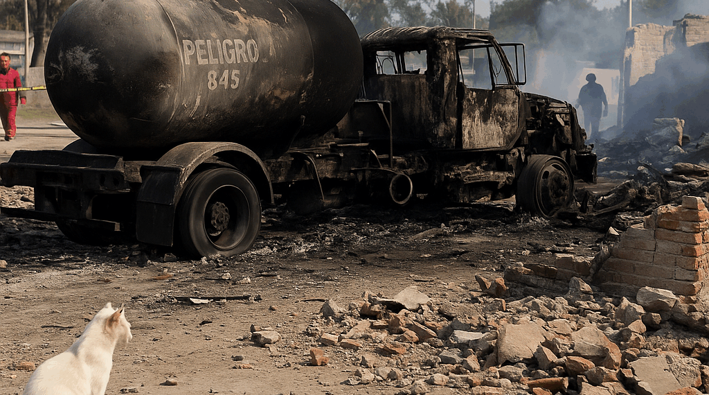 Se eleva a 13 el número de muertos por explosión de camión con gas en México
