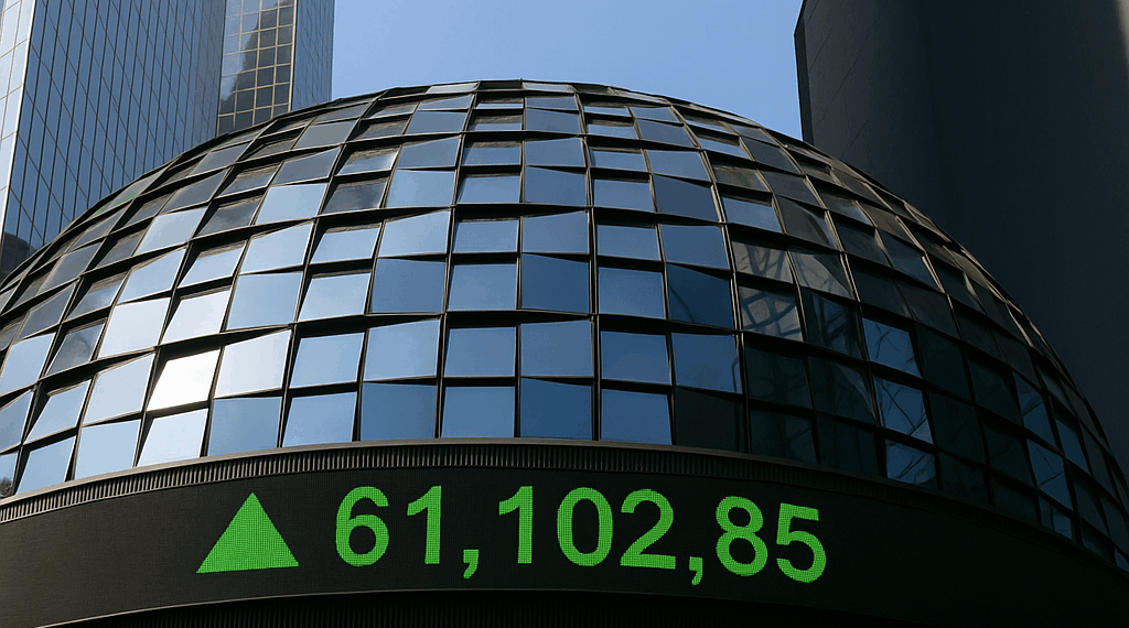 BMV abre en máximos y supera los 61,000 puntos por primera vez en la historia
