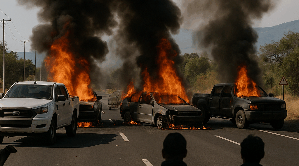Grupo Delincuencial Impulsó Bloqueo Carretero En Zinápecuaro; Hay 7 Detenidos Y 7 Autos Asegurados - Changoonga.com