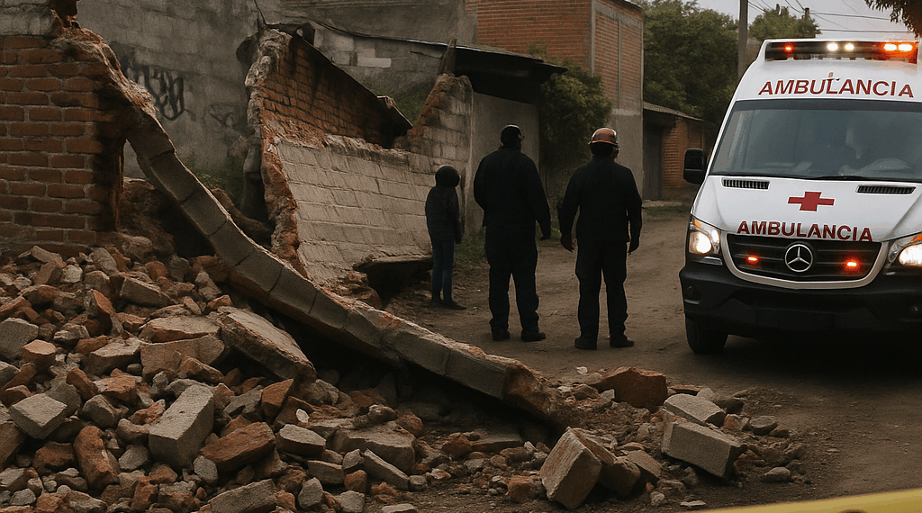 Barda cayó y mató a una mujer en la colonia Volcanes