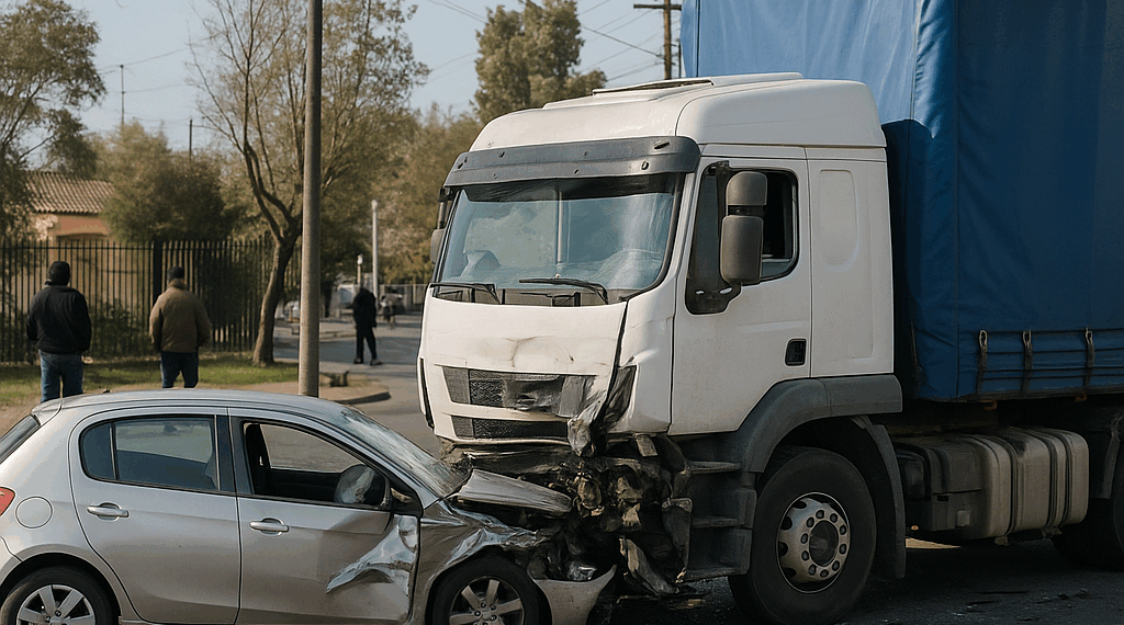 Trailero evitó atraco pero chocó contra un camión en la autopista Puebla-Orizaba