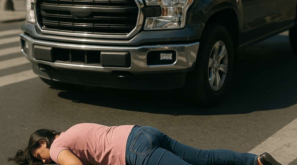 Camioneta impacta a mujer y se precipita en el cruce de Carranza e Himno Nacional. – Dimension Turistica Magazine