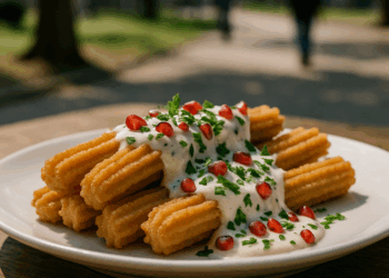 Cómo preparar churros en nogada, la receta del chef Jorge Gordillo que reinventa un clásico de temporada