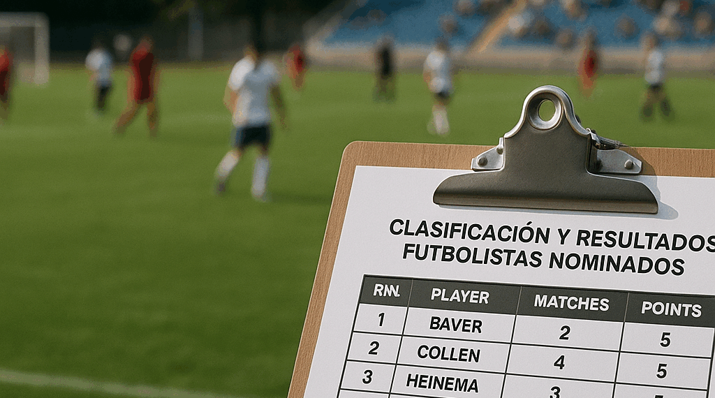 Posiciones y ranking final de futbolistas nominados