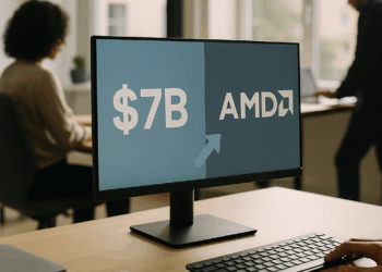 Image of a phone with Cohere's logo on it with a green digital background.