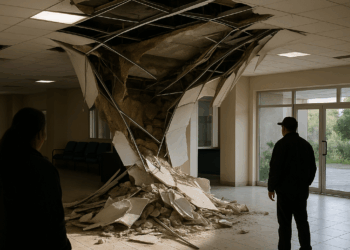 El CIS Cuautlancingo registró el desplome de parte del techo