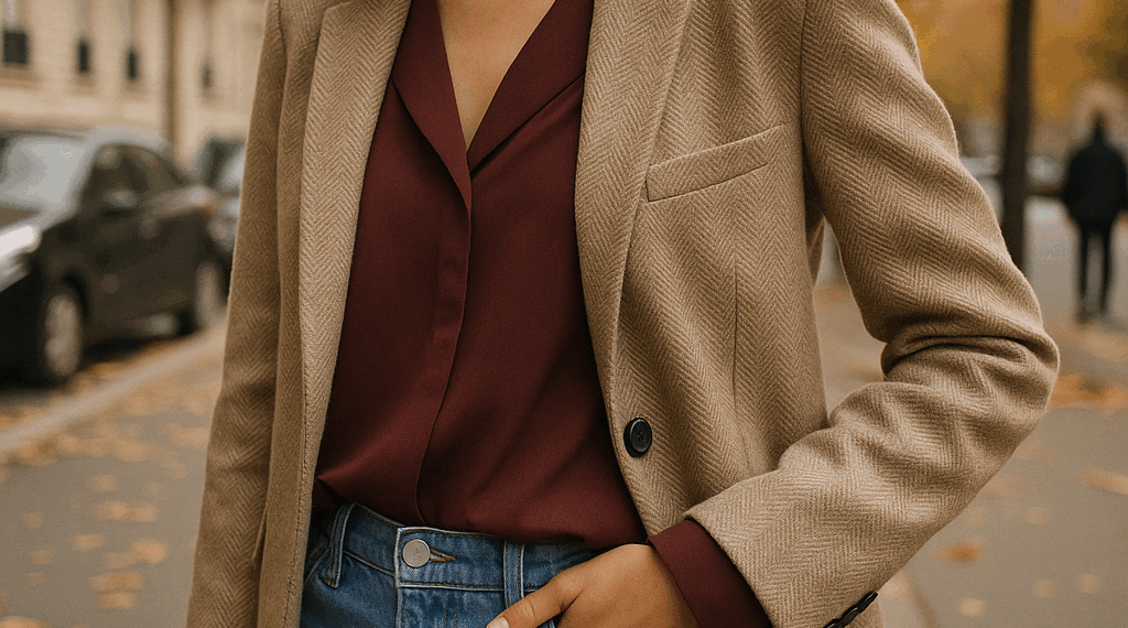 Cómo llevar blazers con blusas elegantes en otoño 2025