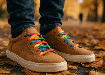 Cómo llevar zapatos con calcetas de colores en otoño 2025