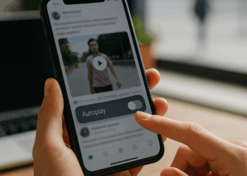 person touching a smartphone laying on a table.