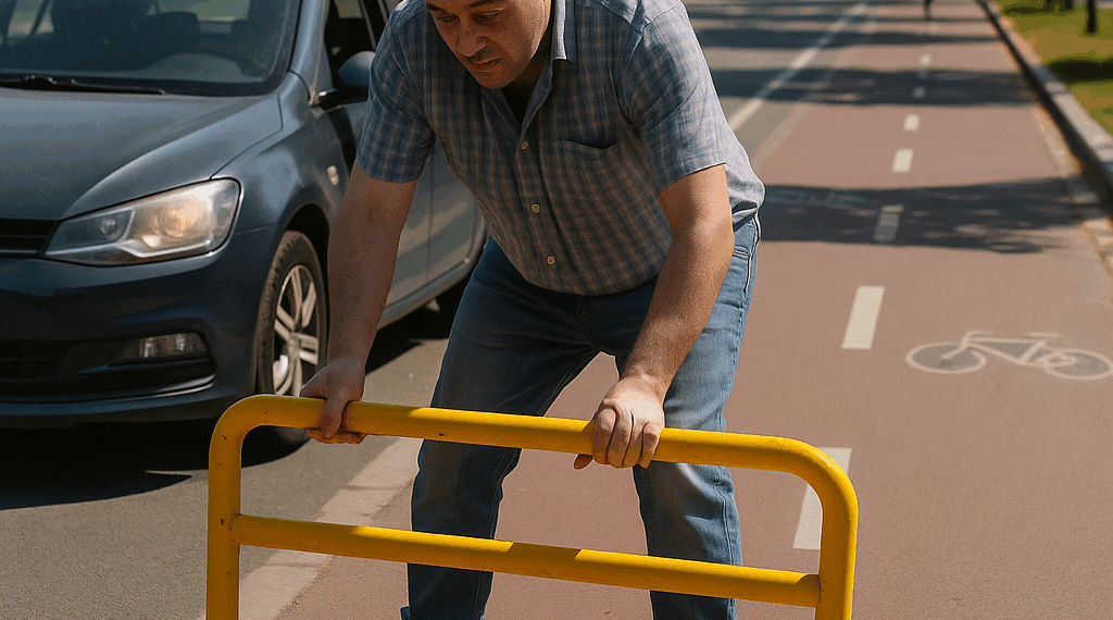 Conductor Pedo Intenta Quitar Valla De Ciclovía Y Es Detenido Por Policía Morelia - Changoonga.com