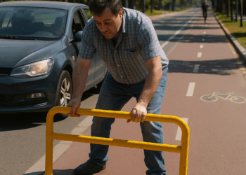Conductor Pedo Intenta Quitar Valla De Ciclovía Y Es Detenido Por Policía Morelia - Changoonga.com