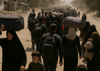 Éxodo en Gaza: 400.000 palestinos huyen al sur en medio de bombardeos y decenas de muertos