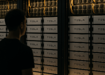 Render of a green Tesla