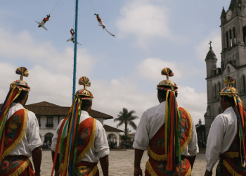 Encuentro Nacional de Voladores reunió a 400 danzantes en Cuetzalan