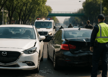 David Faitelson sufre accidente automovilístico en Calzada Zaragoza