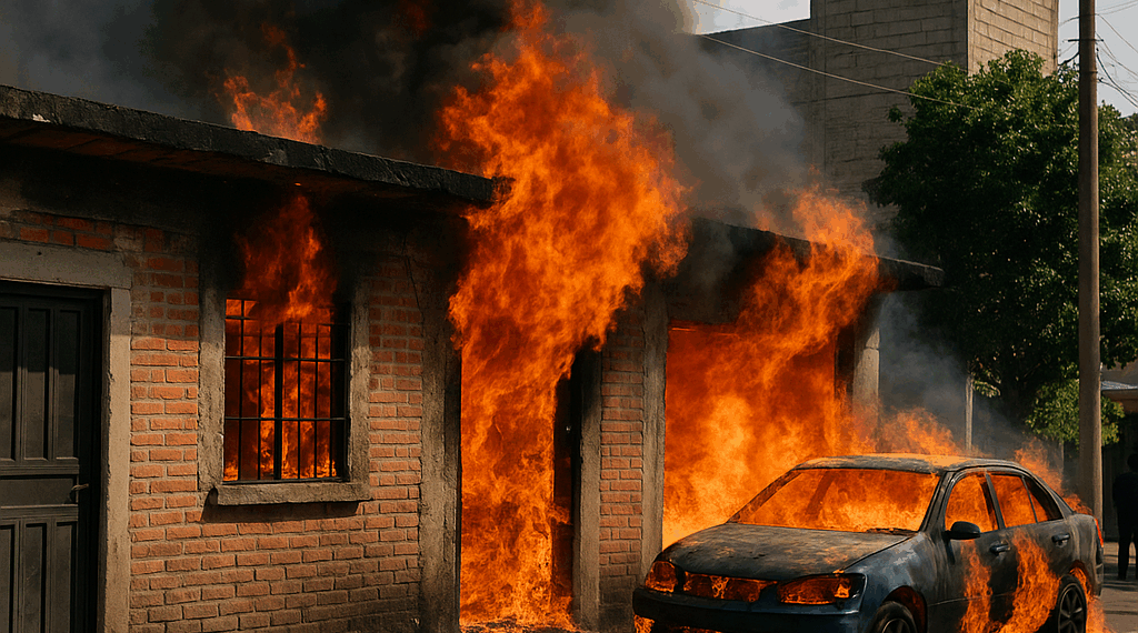 Criminales Incendian Domicilio Y Camioneta Con Bombas Molotov En Uruapan - Changoonga.com