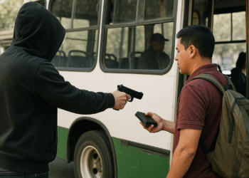 Asaltaron a pasajeros y chofer de la Ruta Azteca en el Paseo Bravo