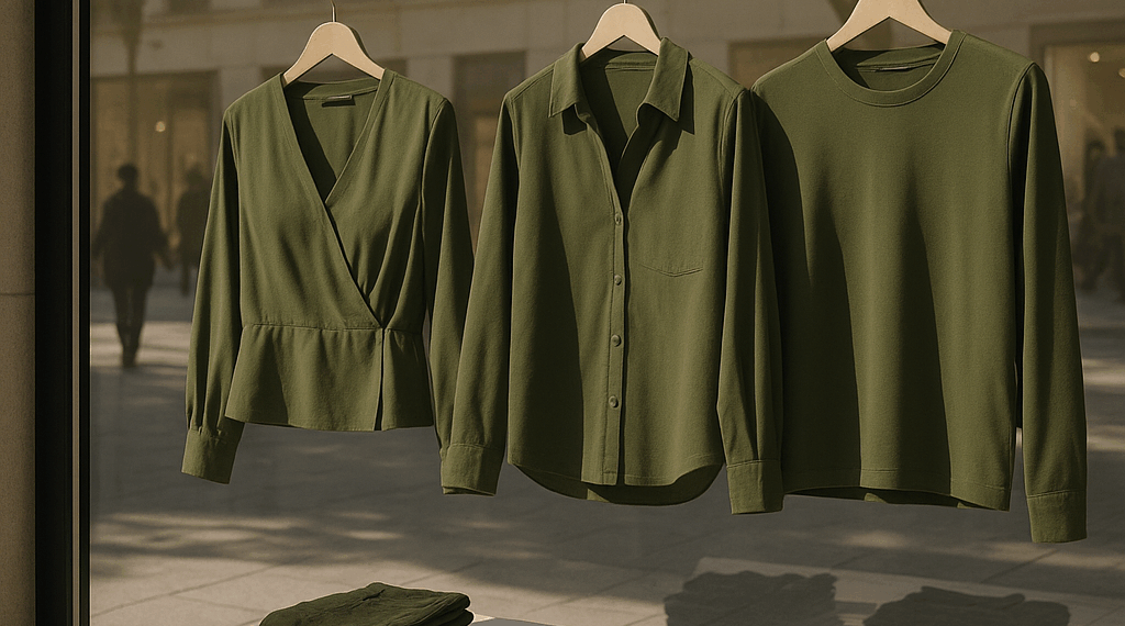 Encontré las blusas verde olivo más bonitas de Zara para lucir con jeans acampanados en otoño 2025