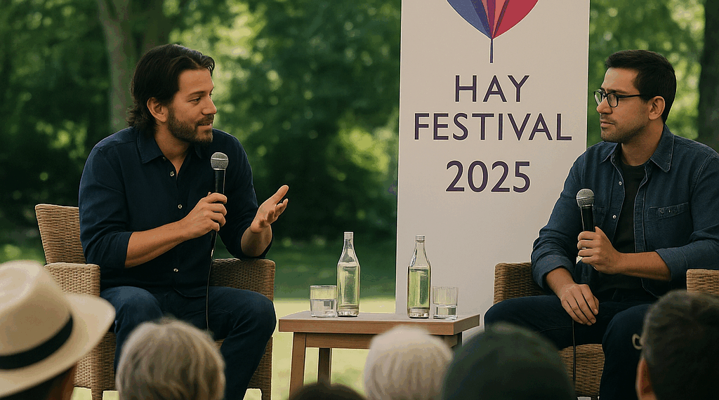 Diego Luna y Diego del Río hablan sobre riesgo, libertad y salud mental en el Hay Festival Querétaro 2025