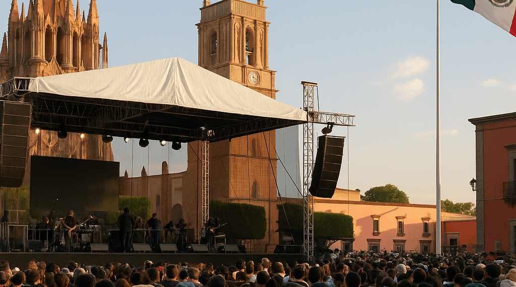 hora del concierto antes del Grito de Independencia