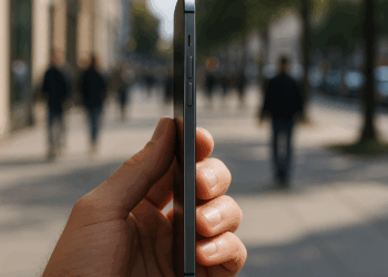 i phone air in hand shown in 3 different angles