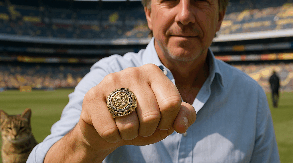 Emilio Azcárraga presume anillo especial del tricampeonato con América