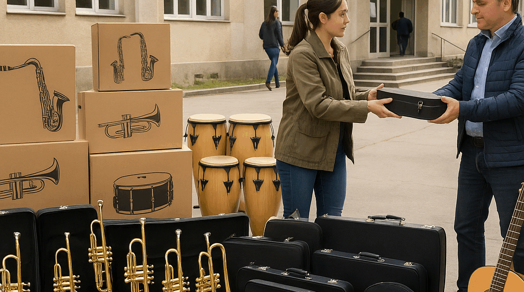 Entrega Clara Brugada instrumentos musicales del programa “Do, Re, Mi, Fa, Sol por mi Escuela”