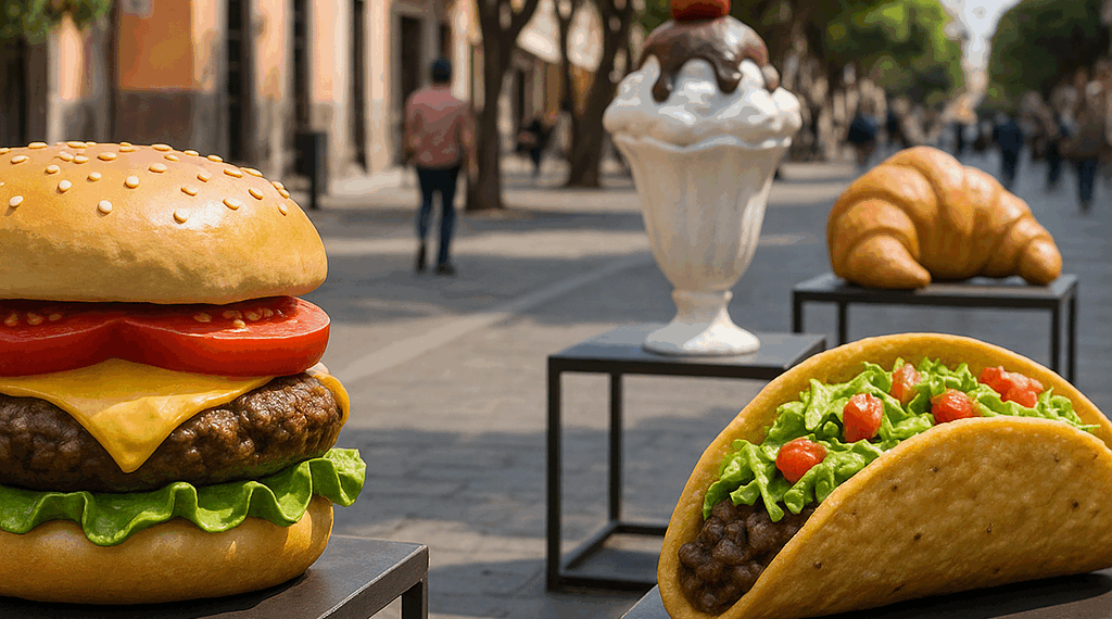 Restauran esculturas del andador 5 de Mayo